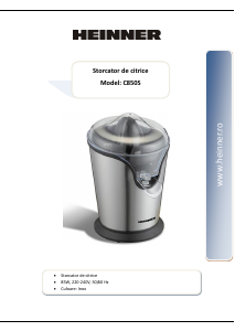 Használati útmutató Heinner C850S Citrusfacsaró