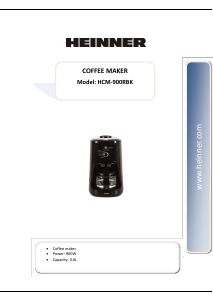 Manual Heinner HCM-900RBK Coffee Machine
