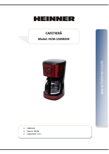 Handleiding Heinner HCM-1500RDIX Koffiezetapparaat