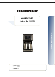 Наръчник Heinner HCM-900XMC Кафе машина