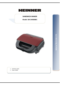 Manual Heinner SM-2H900BKS Contact Grill