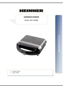 Manual Heinner SM-H700BK Contact Grill