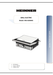 Manual Heinner HEG-K2000SS Contact Grill
