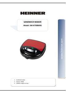 Használati útmutató Heinner SM-K750BKRX Kontaktgrill