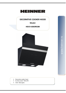 Manual Heinner HDCH-6060RGBK Cooker Hood