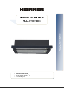 Manual Heinner HTCH-440GBK Cooker Hood