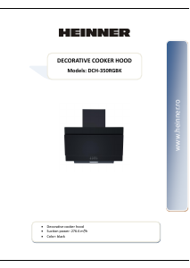 Manual Heinner DCH-350RGBK Cooker Hood