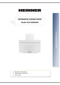 Manual Heinner DCH-350RGWH Cooker Hood