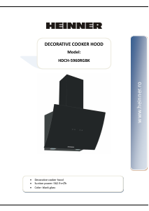 Manual Heinner HDCH-5960RGBK Cooker Hood