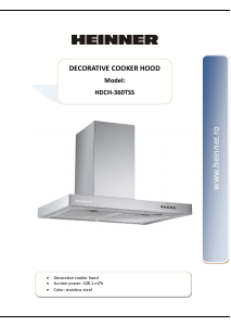 Manual Heinner HDCH-360TSS Cooker Hood