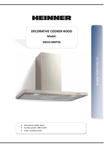 Manual Heinner HDCH-690TSS Cooker Hood