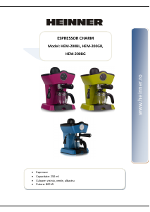 Manual Heinner HEM-200GR Espressor