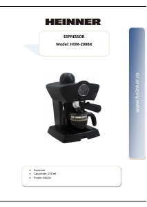 Manual Heinner HEM-200BK Espressor