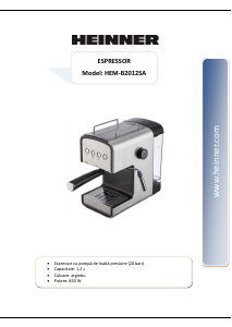 Manual Heinner HEM-B2012SA Espressor