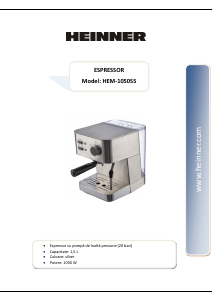 Handleiding Heinner HEM-1050SS Espresso-apparaat