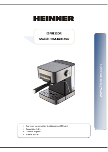 Handleiding Heinner HEM-B2016SA Espresso-apparaat