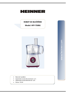 Manual Heinner HFP-750BG Robot de bucătărie