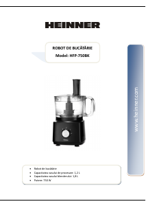 Handleiding Heinner HFP-750BK Keukenmachine