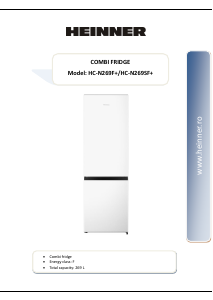 Handleiding Heinner HC-N269F+ Koel-vries combinatie