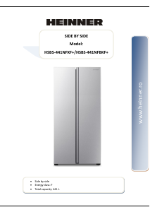 Manual Heinner HSBS-441NFBKF+ Fridge-Freezer