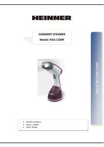 Manual Heinner HGS-1100PP Garment Steamer