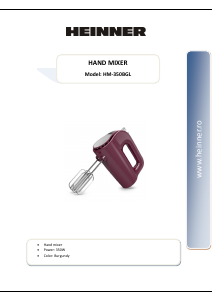 Manual Heinner HM-350BGL Hand Mixer