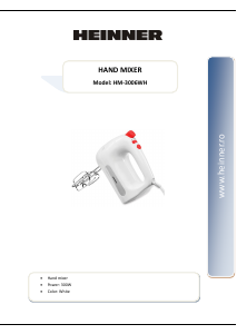 Használati útmutató Heinner HM-3006WH Kézi mixer