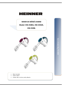 Handleiding Heinner HM-250BG Handmixer