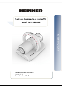 Manual Heinner HMVC-M400WH Aspirator de mână