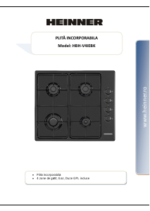 Handleiding Heinner HBH-V4IEBK Kookplaat