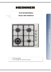 Handleiding Heinner HBH-V4IWFSCIX Kookplaat