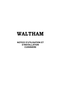 Mode d’emploi Waltham WTFSC 55 B Cuisinière