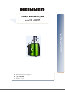 Наръчник Heinner XF-1000GRSP Сокоизстисквачка