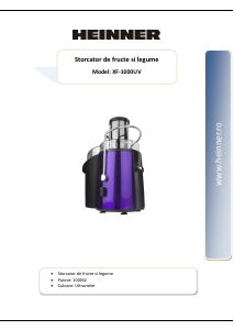 Наръчник Heinner XF-1000UV Сокоизстисквачка