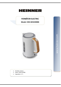 Használati útmutató Heinner HEK-WH2200BB Vízforraló