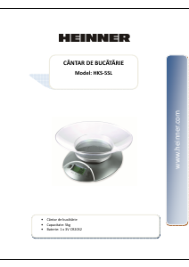 Manual Heinner HKS-5SL Cântar de bucătărie