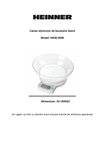 Manual Heinner HKSB-3000 Kitchen Scale