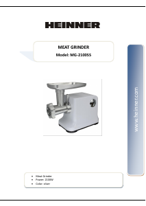 Manual Heinner MG-2100SS Meat Grinder