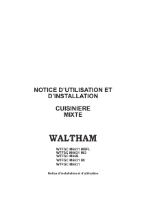 Mode d’emploi Waltham WTFSC M66B Cuisinière