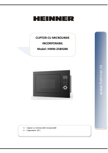 Handleiding Heinner HMW-25BIGBK Magnetron