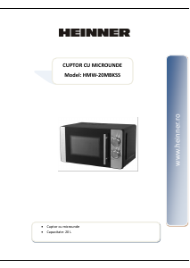 Manual Heinner HMW-20MBKSS Microwave