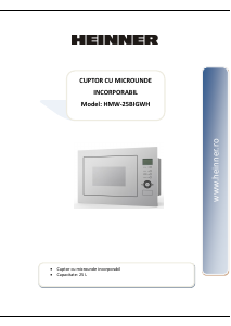 Manual Heinner HMW-25BIGWH Microwave