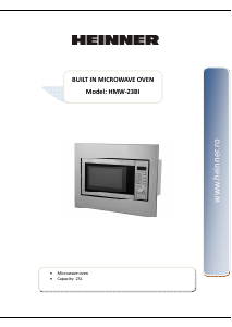 Manual Heinner HMW-23BI Cuptor cu microunde