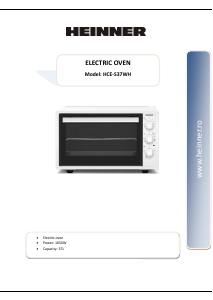 Manual Heinner HCE-S37WH Oven