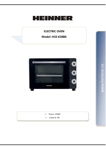 Manual Heinner HCE-K28BK Oven