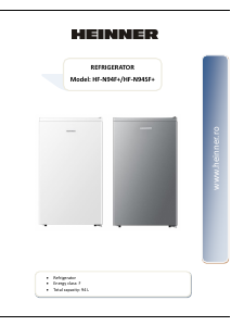 Manual Heinner HF-N94F+ Refrigerator