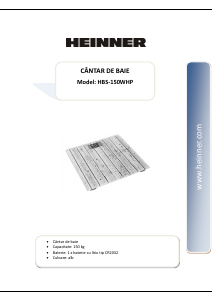 Manual Heinner HBS-150WHP Cântar