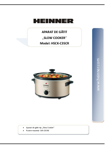 Handleiding Heinner HSCK-C35CR Slowcooker