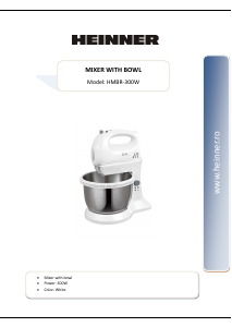 Manual Heinner HMBR-300W Stand Mixer