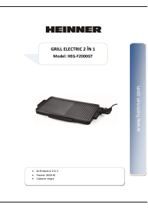 Manual Heinner HEG-F2000GT Table Grill